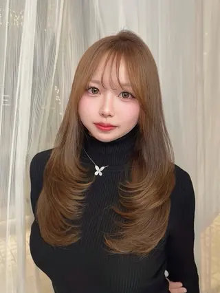 ロング のあ/カットモデル/ ブリーチモデルのヘアスタイル