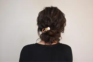 ミディアム ヘアアレンジ 麻優 ヘアセットのヘアスタイル