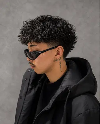 ショート カラー パーマ ヘアアレンジ メンズ キッズ スパイキー⚡️/ 海外風ヘア🌊秀平のヘアスタイル