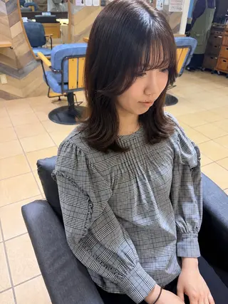 ミディアム 当日予約OKカット モデル濱川響太のヘアスタイル