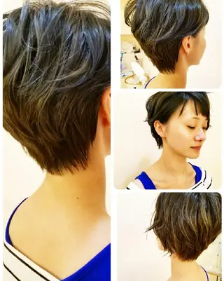 カラー ショート 美谷添(ミヤゾエ) まどか大人ヘアサロンのヘアスタイル