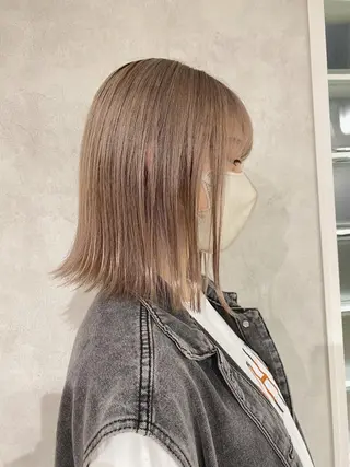 ミディアム カラー ブロンド/ミックス カラー三毛猫Kaiのヘアスタイル