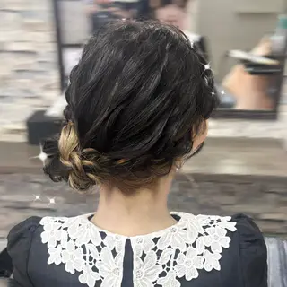 ヘアアレンジ OZ梅田♡ ゆはなブリーチのヘアスタイル