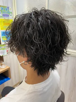 ミディアム パーマ 篠原 大稀のヘアスタイル