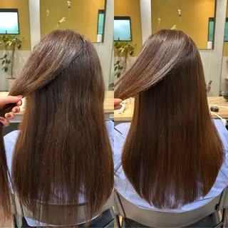 ロング パーマ hubhair レイヤー/透明感のヘアスタイル