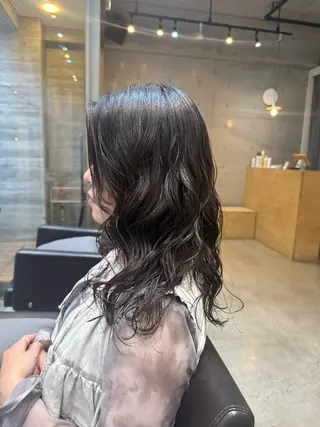 ミディアム 🌿朝5分でお洒落 パーマスタイル🌿のヘアスタイル