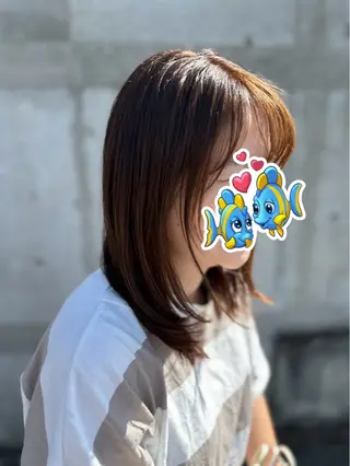 ミディアム カラー Blossom 大山imafujiのヘアスタイル