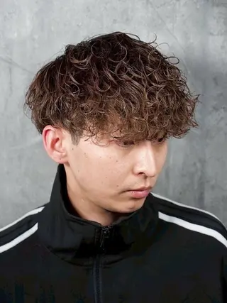 ミディアム カラー メンズ ほり たつみのヘアスタイル