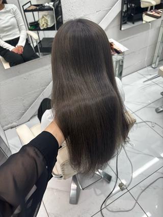 ロング 透明感ツヤカラー/ 縮毛矯正/静岡のヘアスタイル