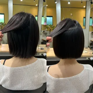 ショート パーマ hubhair レイヤー/透明感のヘアスタイル