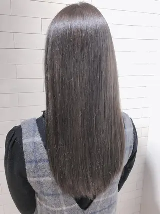 セミロング カラー パーマ ヘアアレンジ バレイヤージュ 藤沢 髪質改善 竹内ケンゴのヘアスタイル
