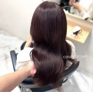 セミロング カラー 前川 朋香のヘアスタイル