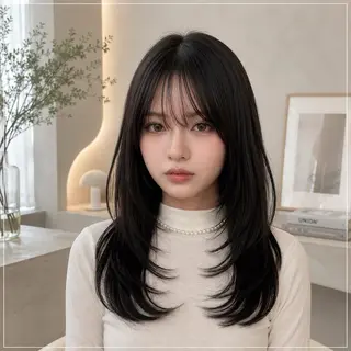ミディアム カラー 🦋韓国風レイヤー/ 艶髪矯正🦋凛太郎のヘアスタイル