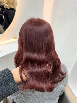 セミロング カラー ゆうな🍒/熊谷/ ワンカラーのヘアスタイル