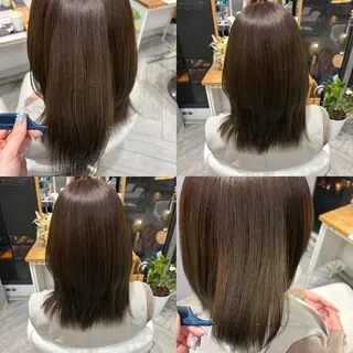 ミディアム カラー 森 千晶のヘアスタイル