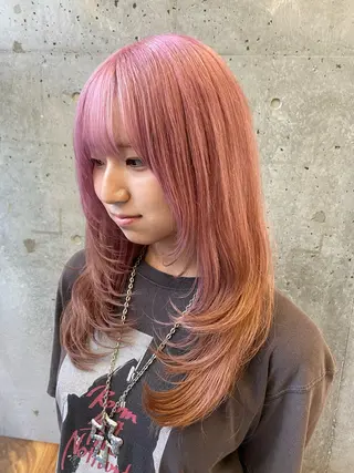 セミロング カラー 🌈艶ハイトーン特化 🌈NOZOMUのヘアスタイル