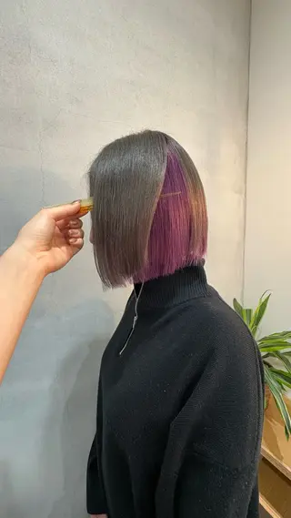 ショート カラー 藤原 千紗/透明感 カラー/ボブのヘアスタイル