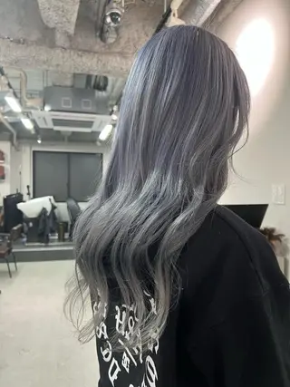 ロング カラー ハイトーン&髪質改善 &韓国エクステ🤎のヘアスタイル