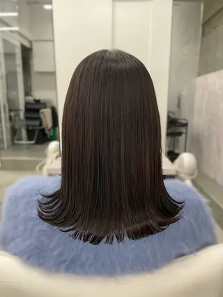 ミディアム カラー 髪質改善×ブリーチ なしカラー/桃愛のヘアスタイル