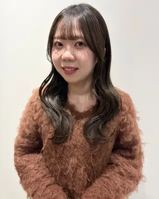 セミロング カラー 田中 遥陽のヘアスタイル