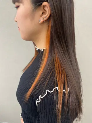 セミロング カラー -福岡博多筑紫口- 大津成美のヘアスタイル