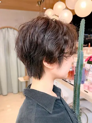 ショート カラー パーマ 縮毛矯正/ショート ボブ/髪質改善ともきのヘアスタイル