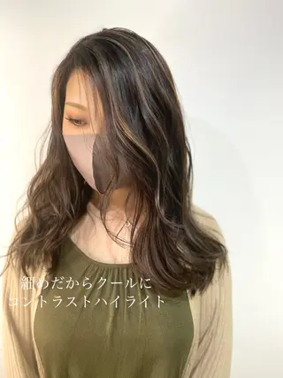 ロング カラー レイヤーカット 赤み消し　店長/大和のヘアスタイル