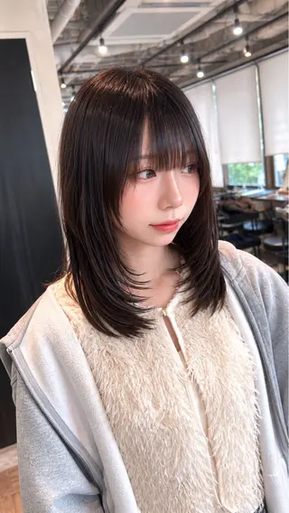 ミディアム 国府田 裕のヘアスタイル