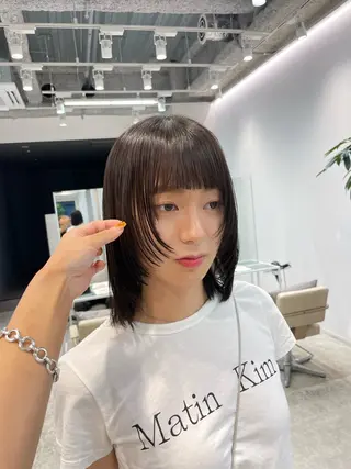 ミディアム 表参道レイヤーカット 髪質改善山岸季生のヘアスタイル