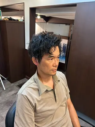 ショート パーマ メンズ 林 聖也のヘアスタイル