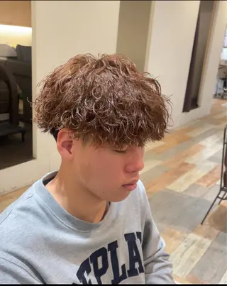 メンズ 髪質改善カラー メンズパーマゆうひのヘアスタイル