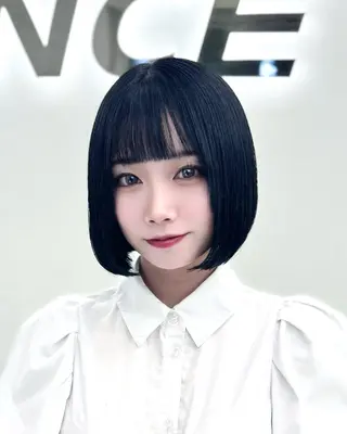 ショート カラー ヘアアレンジ 縮毛矯正🤍 ボブ/ HIKARIのヘアスタイル