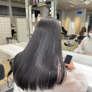 ミディアム カラー パーマ ヘアアレンジ メンズ キッズ ネイル マツエク・マツパ 🦋縮毛/韓国レイヤ ー/透明感カラー🦋のヘアスタイル