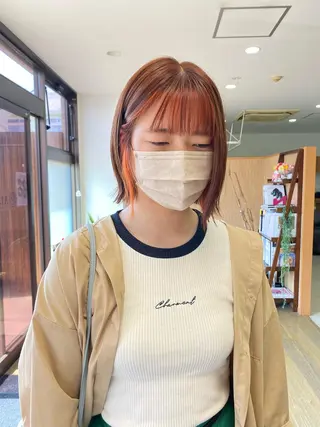 ショート カラー ブリーチカラー🫧 森　凪沙のヘアスタイル