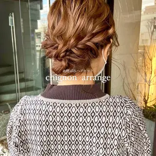 ミディアム ヘアアレンジ mai 🎀 /  暖色カラー♡のヘアスタイル