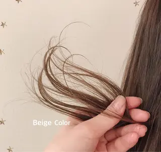 ミディアム カラー 市川 千夏のヘアスタイル