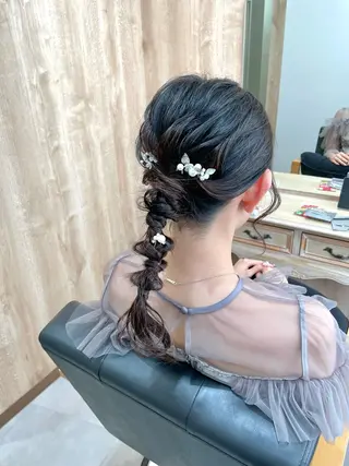 セミロング ヘアアレンジ 髪質改善🌱透明感 カラー/MINAMIのヘアスタイル