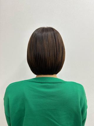 ショート カラー 酸性ストレート/ ボブ/暖色/リコのヘアスタイル