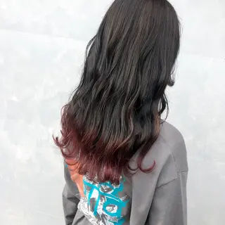 ロング カラー ヘアアレンジ 中島 沙也加のヘアスタイル