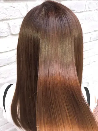 ロング 縮毛矯正×髪質改善 小笠原大樹のヘアスタイル