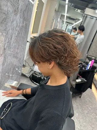 ミディアム パーマ メンズ メッシュパーマ支持率 ◎大宮/隼也のヘアスタイル