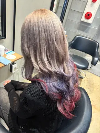 ロング みわ/博多 ブリーチ/メンズヘアのヘアスタイル