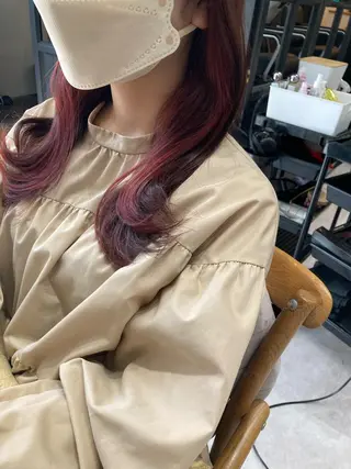 セミロング ✨色持ちの良い艶 カラー✨蟹江真世のヘアスタイル