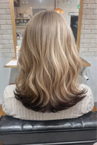 ミディアム 1%【横浜】 髪質改善&ケアカラーのヘアスタイル