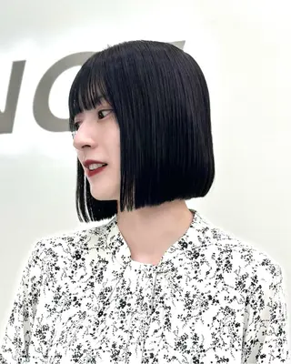 ショート カラー ヘアアレンジ 縮毛矯正🤍 ボブ/ HIKARIのヘアスタイル