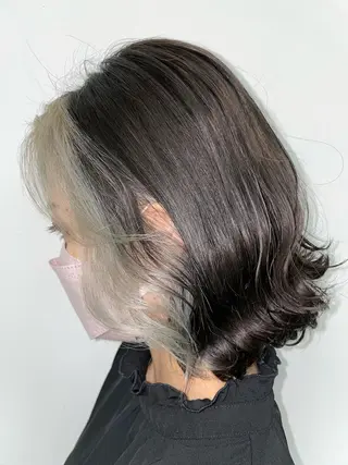 セミロング カラー 西村 文豪のヘアスタイル