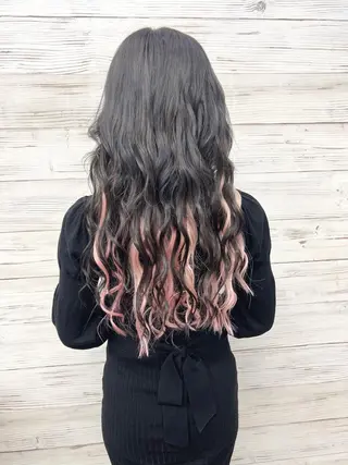 ミディアム カラー ヘアアレンジ 枝毛カット＆髪質改善 満足NO.1岡しゃんのヘアスタイル