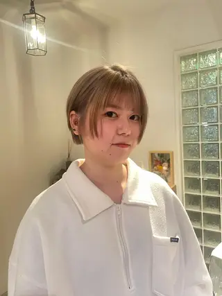 ショート 透け感color/ SUのヘアスタイル