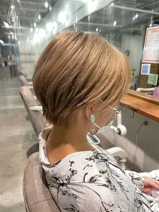 ショート カラー ヘアアレンジ パーマモデル募集中 ✨Ukyoのヘアスタイル