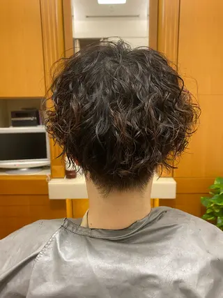 ミディアム パーマ 森　敦生👑 メンズカット＆パーマのヘアスタイル
